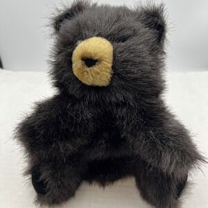 VTG Folkmanis Furry Folk Hand Puppet Realistic Baby  Black Bear Cub 11.5" Plush
